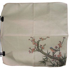 Cherry Blossom Bamboo Blue Bird Vintage Dinner Napkins A Set of Four EUC